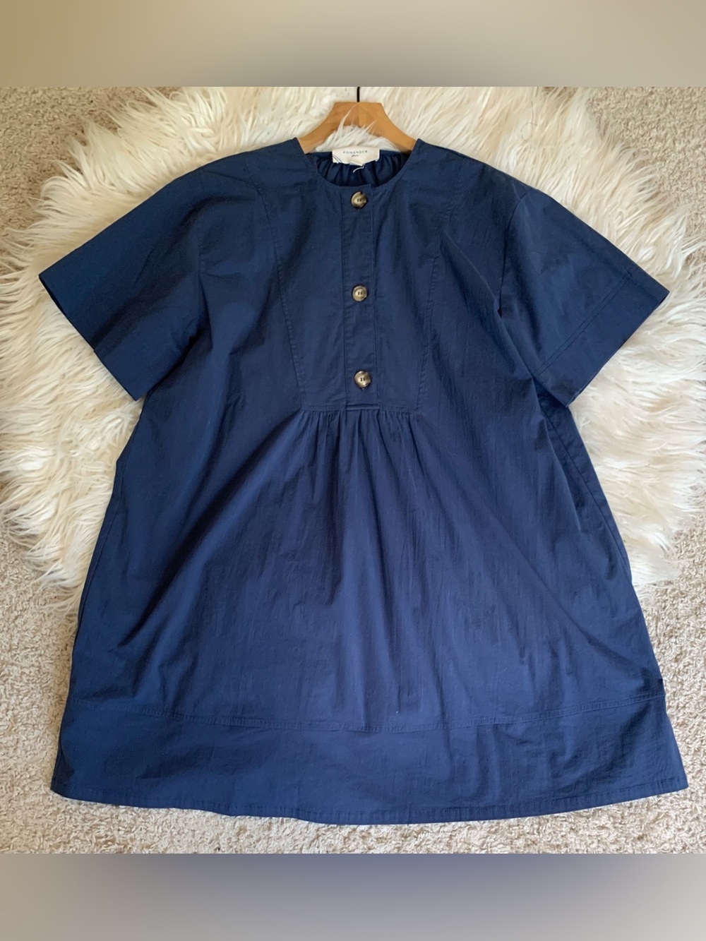 Tuckernuck Pomander Place Lea Boxy Shift Dress Indigo Blue Size Medium